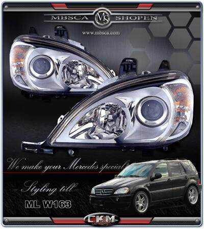 ML-Class - W163 97-04 - Clear frontlights Projector 2pcs.