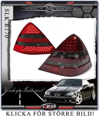 SLK - R170 97-03 - Clearglas taillights with LEDs Red/Smoke 2 pcs