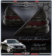 Clearglas taillights with LEDs Smoke 2 pcs