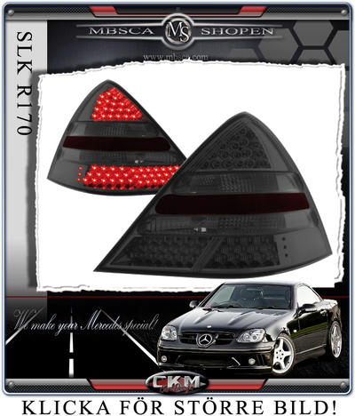 SLK - R170 97-03 - Clearglas taillights with LEDs Smoke 2 pcs