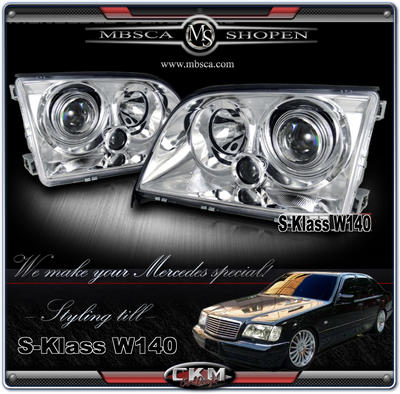 S-Class - W140 92-98 - Clear frontlights Projector 2pcs.