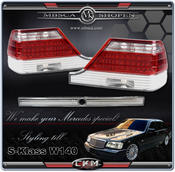 Clearglas taillights Red/Clear with LEDs 395-98  pcs