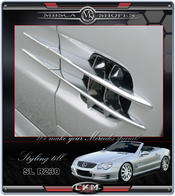 Chrome SLR sidevents 2 pcs set