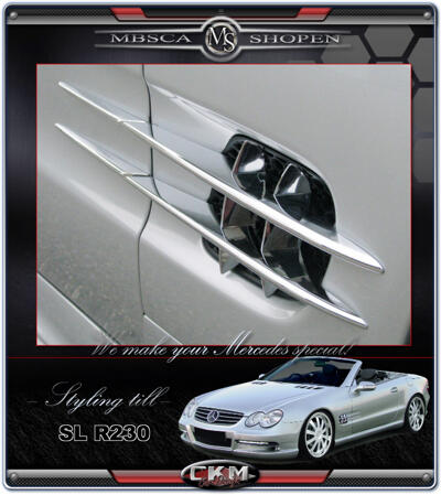 SL Roadster - R230 02- - Chrome SLR sidevents 2 pcs set
