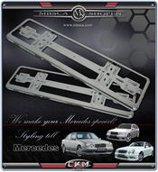 Licensplate holders in chrome. 1pcs