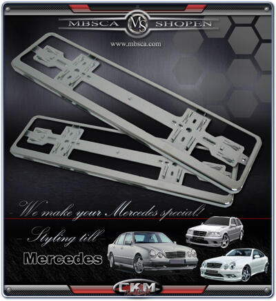 Licensplate holders in chrome. 1pcs