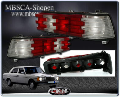 E-Class - W123  -85 - Taillights red/white 2pcs