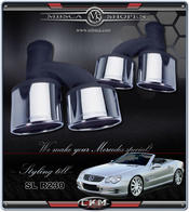 Chrome "AMG look" pipes Deluxe 2 pcs set