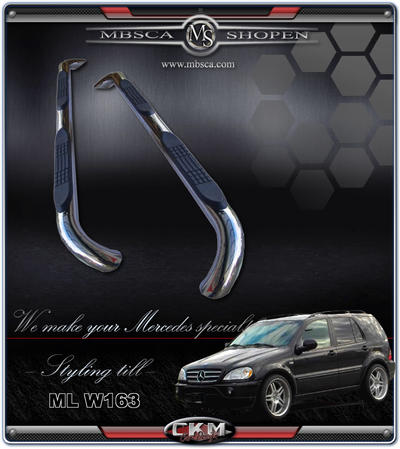 ML-Class - W163 97-04 - Chromed sidebars 2 pcs set.
