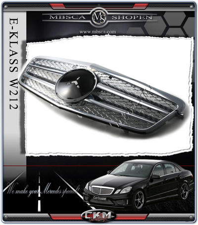 E-Class - W212 09- - Avant sport grill med stjärna 1pcs Chrome