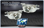 Clear fog lights projector in chrome 2 pcs