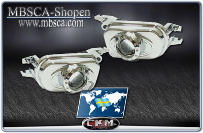 C-Class - W203 01-06 - Clear fog lights projector in chrome 2 pcs