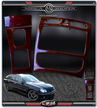C-Class - W203 01-06 - Wood interiour 3 pcs set MB Original