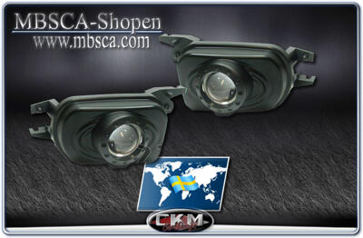 E-Class - W210 96-01 - Clear fog lights projector Balck 2 pcs